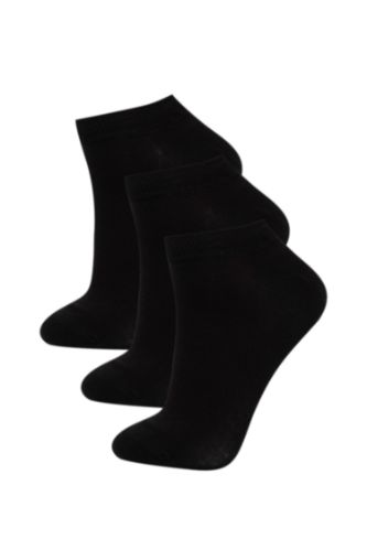 WOMAN Black Woman 3 piece Short Socks