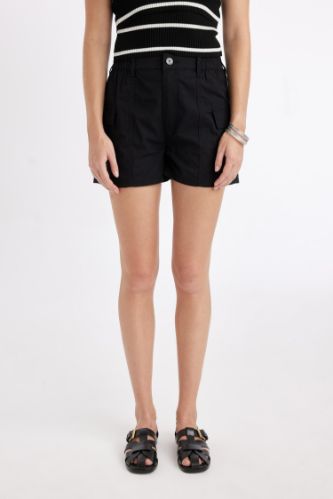 Regular Fit Normal Bel Kısa Paça Poplin Şort