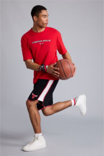 HOMME Noir Short court NBA Chicago Bulls Coupe standard