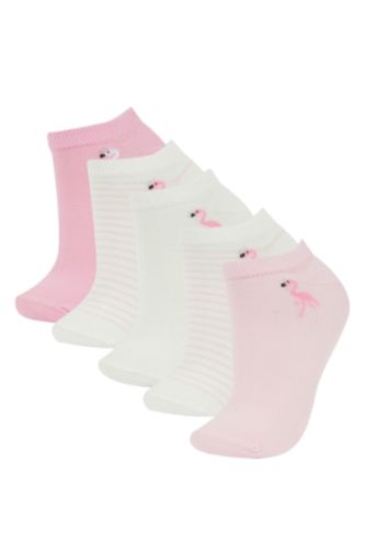 GIRLS & TEENS Pink Girl 5 Piece Short Socks