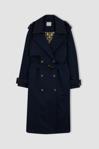 Burberry oversized lapel on sale wool gabardine trench coat