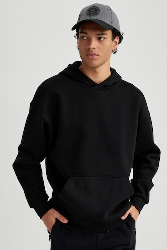 رجال أسود Oversize Fit Sweatshirt