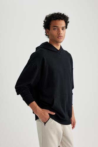 Pullover & Sweatshirts Homme | Sweat-shirt oversize à capuche Noir |  Desigual