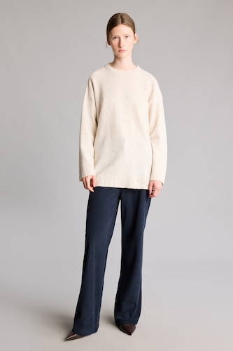 Pantalon en velours côtelé lare à taille haute Coupe droite
