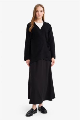 A Kesim Krep Maxi Etek