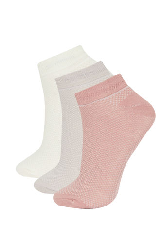 2 pack white and printed ankle socks in cotton - Dim Coton Style