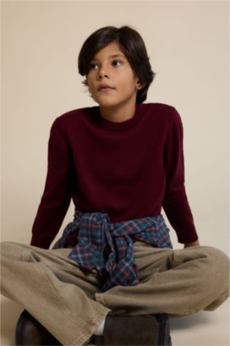 بلوز تريكو ولادي قصة عادية بياخة مستديرة