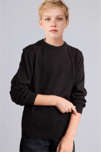 Erkek Çocuk - Genç Erkek Kahve Regular Fit Kazak Erkek Çocuk