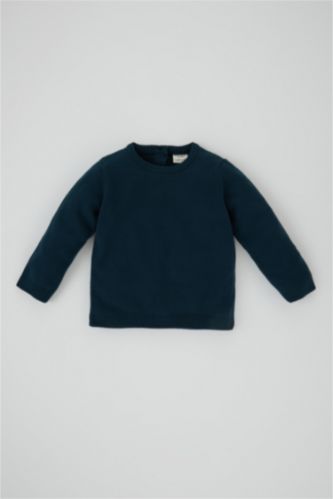Пуловер стандартного кроя с круглым вырезом для малышей мальчиков