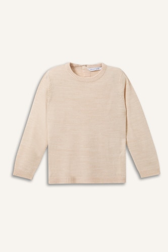 Pull à col rond pour bébé garçon Coupe régulière