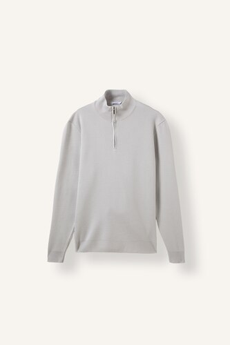 Men Light Grey Standard Fit Knitwear Pullover