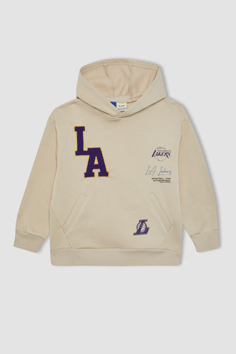 Beige BOYS & TEENS Boys NBA Los Angeles Lakers Hoodie Printed Back  Sweatshirt 2325783