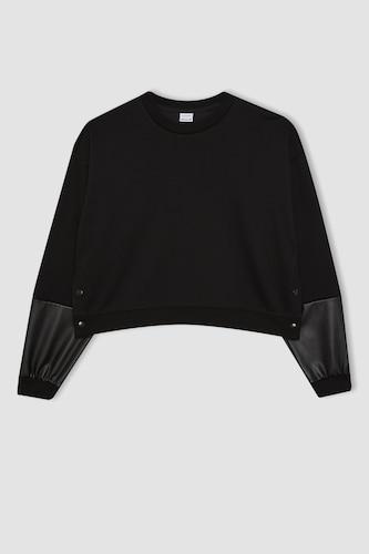 Oversize Crew Neck Sports Sweatshirt