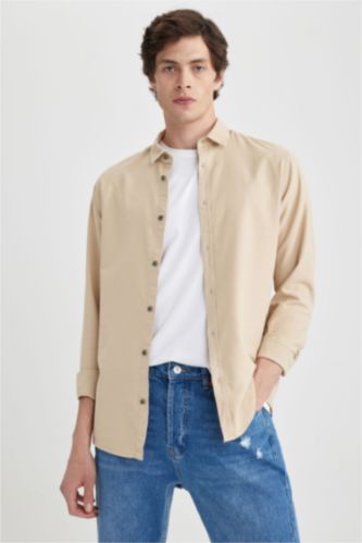 Рубашка приталенного кроя из хлопка