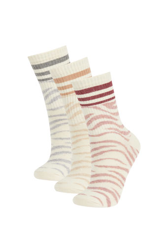 Woman 3 Piece Cotton Long Socks