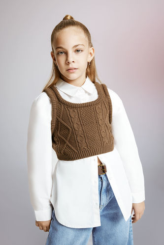 Girl Regular Fit Sweater Vest