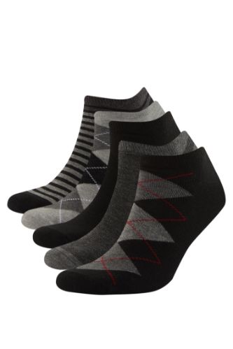 Erkek 5'li Pamuklu Patik Çorap