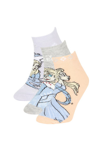 Chaussettes Pantoufles Frozen Coton pour Fille - 3 Paires