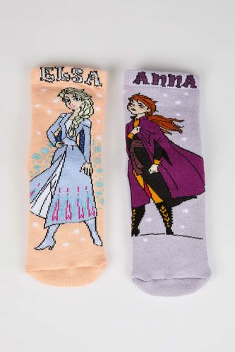Kız Çocuk Frozen 2'li Pamuklu Uzun Çorap