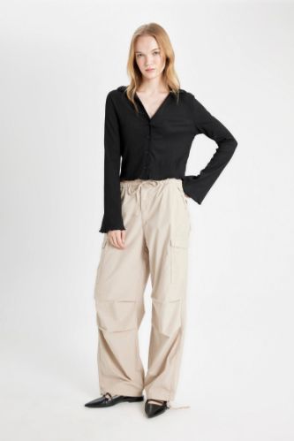 Parachute Normal Waist Poplin Pants