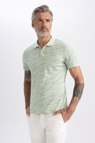 Modern Fit Polo Collar Printed Polo T-Shirt