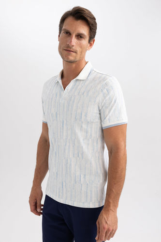 Slim Fit Polo Collar Pique Polo T-Shirt