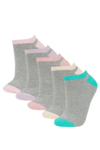 WOMAN MIXED 5 Piece Cotton Short Socks