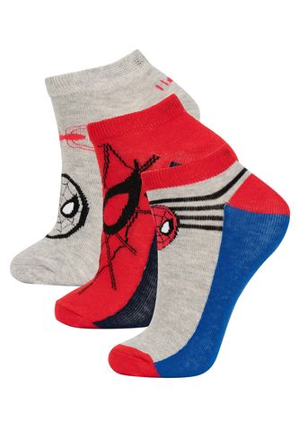 Boy Spiderman Licensed 3 piece Short Socks