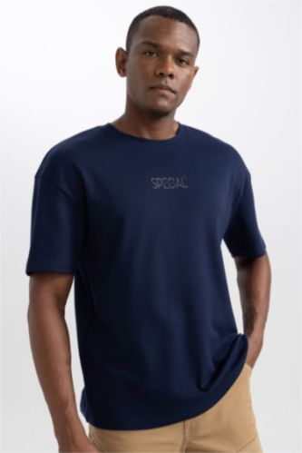 Men NAVY Comfort Fit Short Sleeve T-Shirt