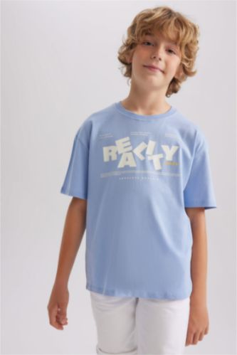 GARÇONS Bleu T-shirt à manches courtes Imprimé Col rond Garçon