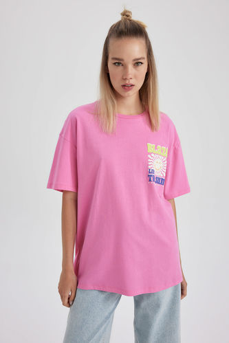 Coool SmileyWorld Licensed Oversize Fit Printed Short Sleeve T-Shirt