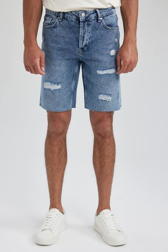 Blue MAN Slim Fit Jeans Bermuda 2825508 | DeFacto