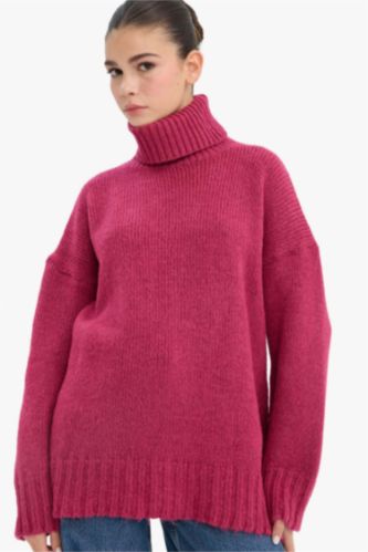 Oversize Fit Turtleneck Tunic