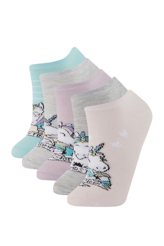 Girl 5 Piece Cotton Long Socks