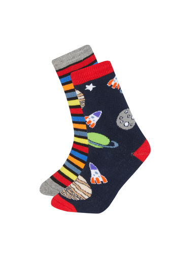 Erkek Çocuk 2'li Pamuklu Kışlık Çorap