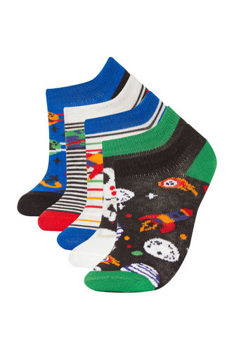 Erkek Çocuk 5'li Pamuklu Patik Çorap