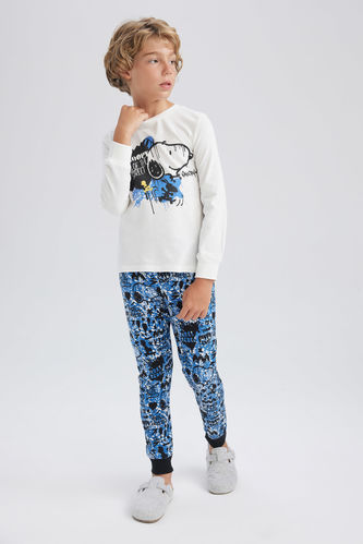 2 piece Regular Fit Snoopy Licensed Knitted Pyjamas