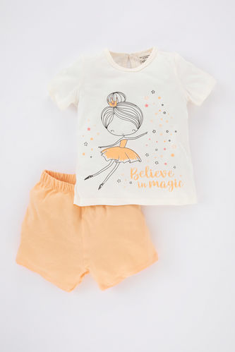 Baby Girl Printed Cotton 2 Piece Pajama Set