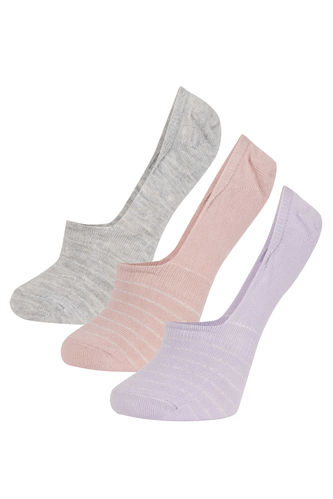 Kadın 3'lü Pamuklu Babet Çorap