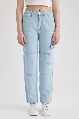 Cargo Fit Jean Long  Cotton Trousers
