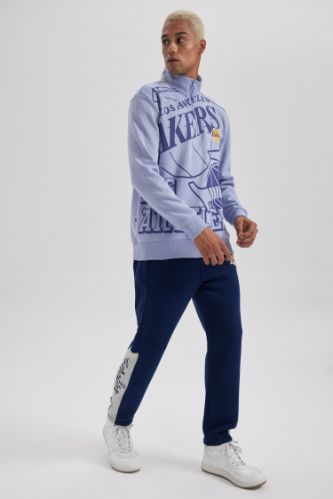 Navy Man Standard Fit NBA Los Angeles Lakers Licensed Jogger