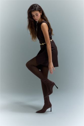 Kadın Kahve Termal Külotlu Çorap