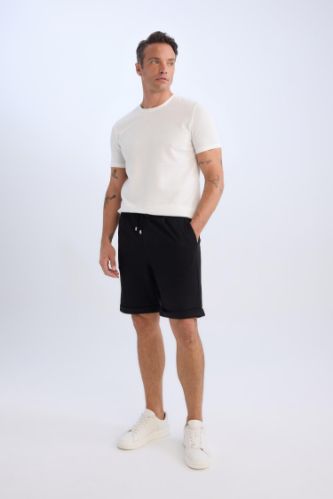 Beli Bağcıklı Yazlık Pike Bermuda Şort