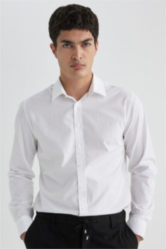 رجالي اوف وايت Slim Fit Long Sleeve Shirt