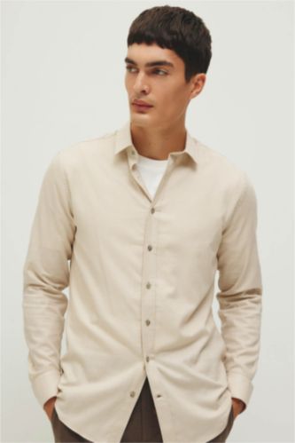 Рубашка приталенного кроя с длинным рукавом