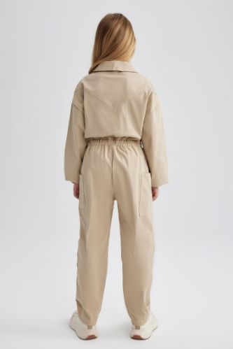 FULL LENGTH GABARDINE JUMPSUIT - Dark khaki