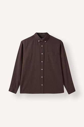 Men Brown Regular Fit Oxford Long Sleeve Shirt