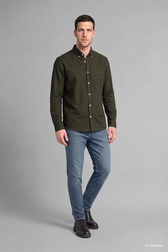 Regular Fit Oxford Long Sleeve Shirt