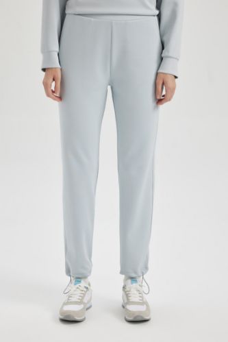 بنطلون سويت بانتس قماش سكوبا قصة عادية من DeFactoFit