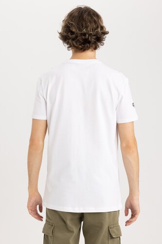 White Man Slim Fit Crew Neck Printed T-Shirt 2827942 | DeFacto